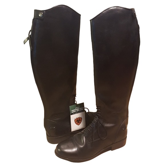 Ariat "Heritage" black leather equestrian field riding show boots